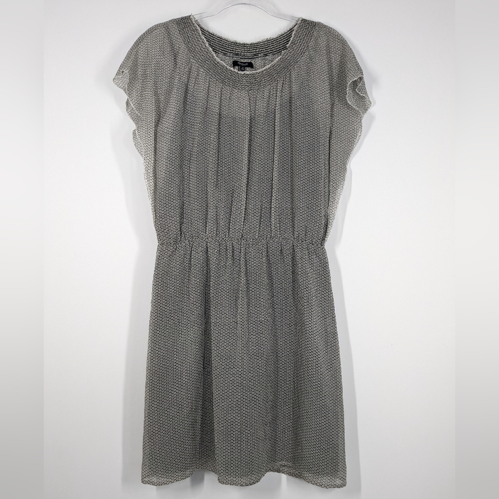 Madewell, Sheer Silk Daisy Chain Dress, with black slip, Sz Med